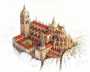 Blog de Cristina Figueroa Izquierdo, 
DIBUJANTE, Medina del Campo. Catedral de Segovia.
