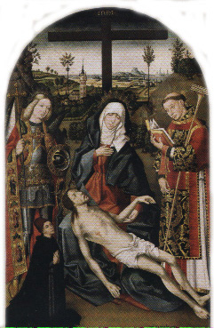 Juan Núñez, La Piedad con San Vicente. San Miguel y un donante. Sevilla, Catedral