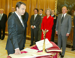 Toma de posesión de José Luis Rodríguez Zapatero como presidente del Gobierno