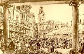Feria en la Plaza Mayor de Medina del Campo