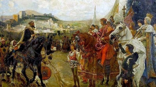 Francisco Pradilla y Ortiz pintó en 1882 el cuadro titulado 'La rendición de Granada'. Senado