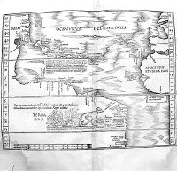 Mapa perteneciente al libro:  Claudio Ptolomeo, Geographicae Enarrationis Libri Octo. Lyon, 1541 (Biblioteca de Santa Cruz) 