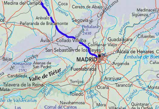 Ruta Madrid - Medina del Campo