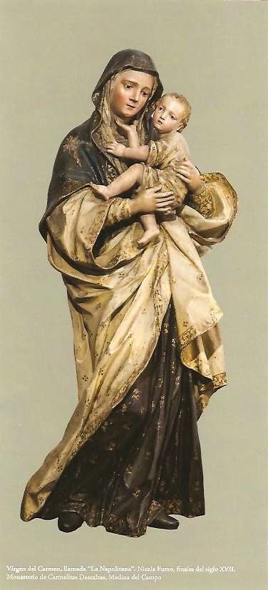 Virgen del Carmen, "La Napolitana". Nicola Fumo, finales del siglo XVII, Monasterio de Carmelitas Deescalzas de Mdina del Campo