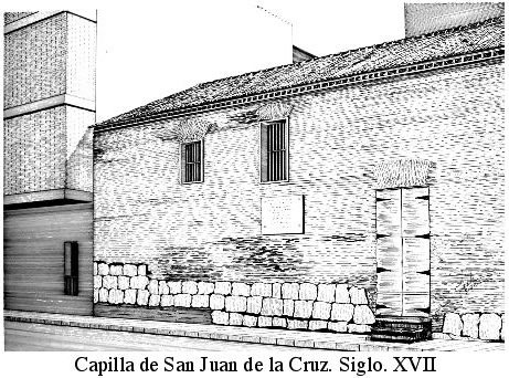 Capilla de San Juan de la Cruz. Siglo XVII. Dibujo a plumilla realizado por Juan Antonio del Sol