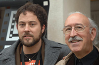 El director del cortometraje "El último viaje del almirante", Iván Sáinz-Pardo (i), junto al actor Juan Antonio Quintana (d), han presentado hoy su trabajo dentro de la sección oficial de la 51 edición de la Semana Internacional de Cine de Valladolid ( SEMINCI ). EFE/NACHO GALLEGO