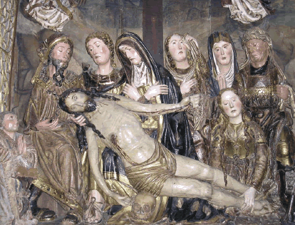 Llanto sobre Cristo Muerto, obra del Maestro de San Pablo de la Moraleja. S. XVI. Nava del Rey.