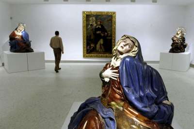 Una de las imágenes que se pueden contemplar en la exposición "CIVITATIS DOMINA. La Virgen de las Angustias y las gentes de Castilla", que ha sido presentada hoy en Valladolid.
