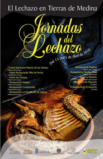 Cartel presentación de las I Jornadas Gastronómicas "El Lechazo de la Tierra de Medina"