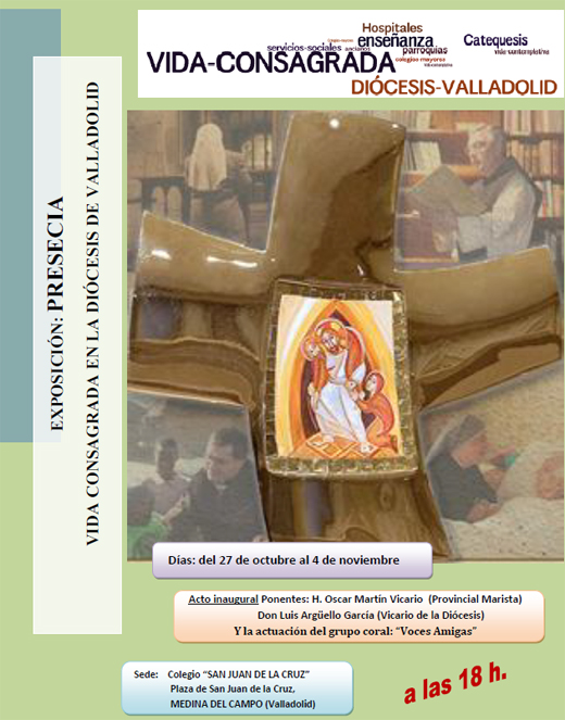 Cartel exposición en Medina del Campo - -Vida consagrada en la Diócesis de Valladolid- 