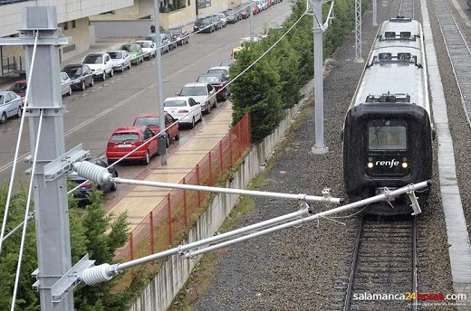 Tramo electrificación ferroviaria hasta Fuentes de Oñoro
