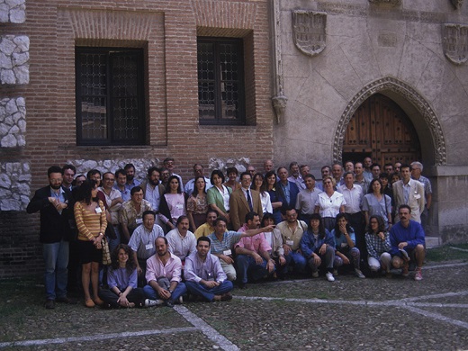 Asistentes al congreso celebrado en el castillo de la Mota en 1992.