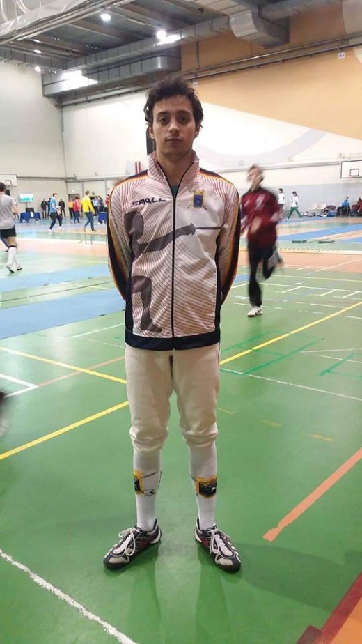 El medinenses Diego Balmori, esgrimista del Club 'El Duque' que ha obtenido la medalla de bronce en el TNR Júnior Espada Masculina en Madrid