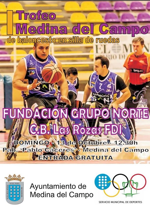 Cartel I Trofeo Medina del Campo de baloncesto en silla de ruedad