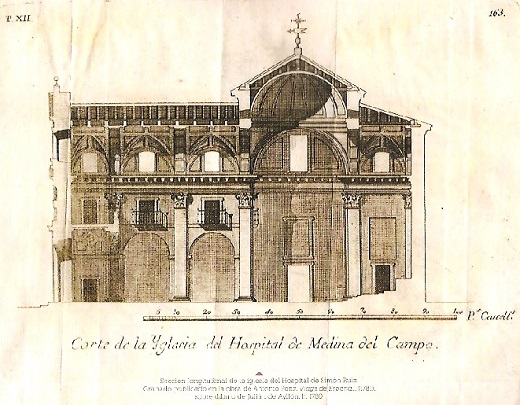 Corte de la iglesia del Hispital de Medina del Campo