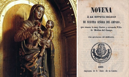 Un cuaderno impreso de 1868 dedicao a la Virgen del Amparo.