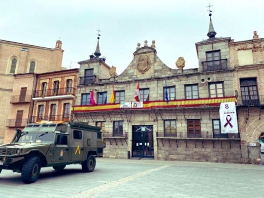 Apoyo militar en Medina del Campo // Foto: P. De la Fuente