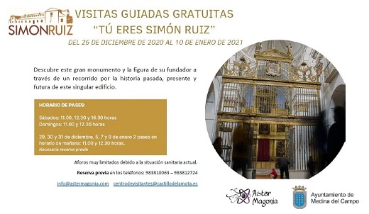 Visitas guiadas "Tu eres Simón Ruiz" del 26 de diciembre de 2020 al 10 de enero de 2021 (PUDE AMPLIARSE)