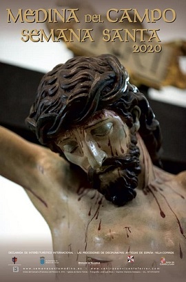 Cartel de la Semana Santa 2020. El crucificado del Calvario De Francisco del Rincon (s. XVI) es el protagonista del cartel cuyo autor es Jose Luis Misis.