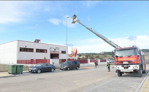 El parque de bomberos de Arroyo, gestionado por la Diputación, fue inaugurado en enero de 2021. / R. JIMÉNEZ