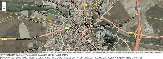 Mapa Satélite de Medina del Campo