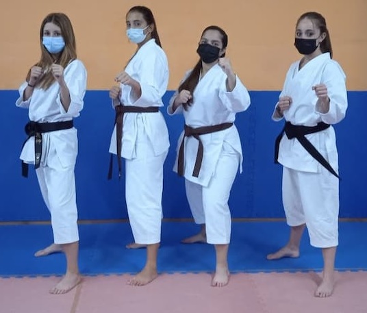 Alba Husillos, Patricia Martín, Julia Monroy y Aitana Izquierdo. Cuatro karatecas del Budokán participarán en el regional de Astorga.