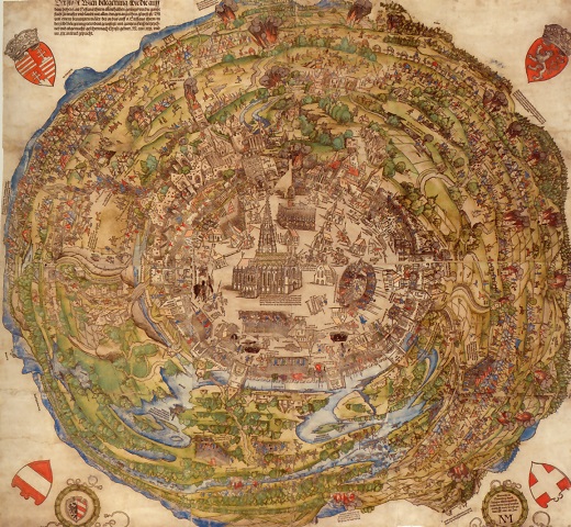 Mapa circular de Viena (Niklas Meldeman, 1529)