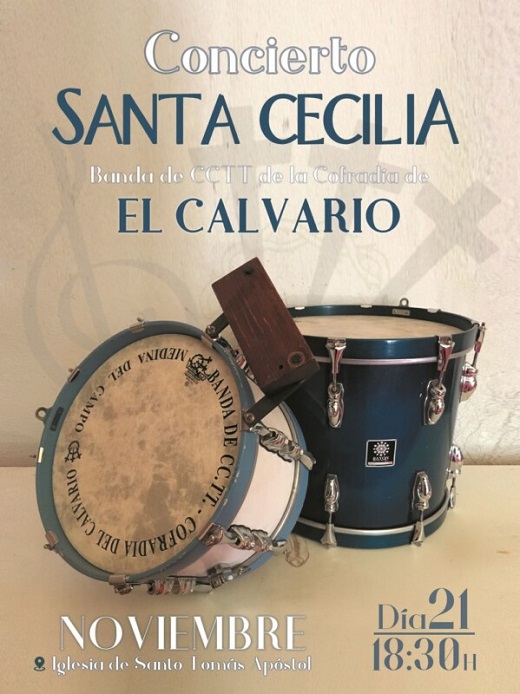 Cartel concierto para celebrar Santa Cecilia.