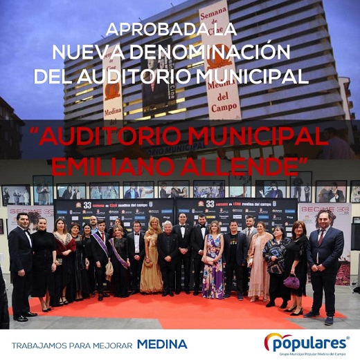 El Auditorio Municipal pasará a llamarse “Auditorio Municipal Emiliano Allende”.
