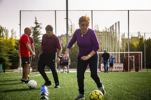 Fútbol andando, iniciativa de la Fundación Eusebio Sacristán. - Foto: Jonathan Tajes