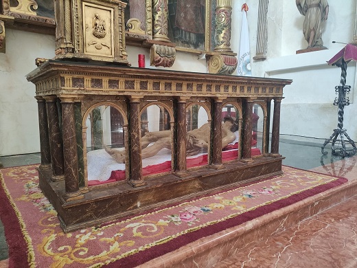 Cristo Yacente en la Colegiata de San Antolín // Foto: Real Cofradía del Santo Sepulcro