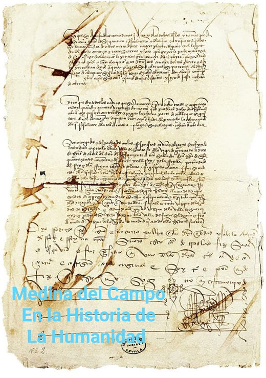 Carta a cristóbal Colón de los Reyes Católicos en medina del Campo el 8 de febrero de 1504