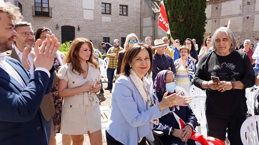 Margarita Robles durante la presentación de la candidatura del PSOE de Medina del Campo Miriam Chacón ICAL