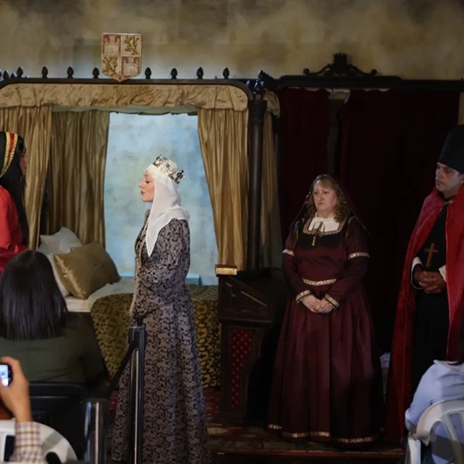 Recreación de la muerte de nuestra Reina Isabel la Católica en el Palacio Testamentario en Medina del Campo ( PUEDE AMPLIARSE )