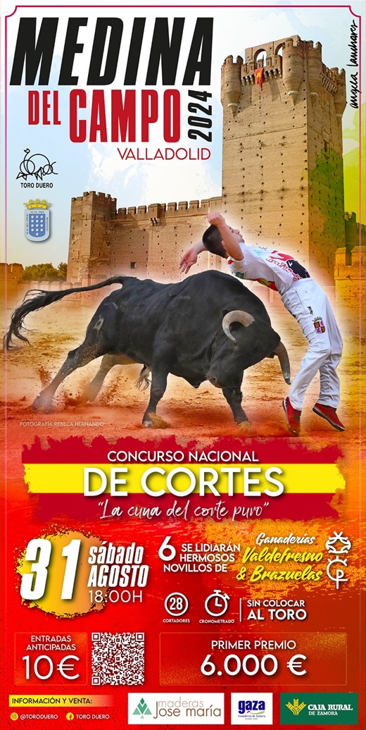 Cartel concurso nacional de cortes "La Cuna del Corte Puro" en Medina del Campo