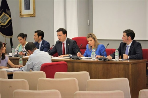 Olga Mohíno (M1), Luis Carlos Salcedo (PP), Guzmán Gómez (PP), Raquel Barbado (PP) y Alberto Amigo (VOX)