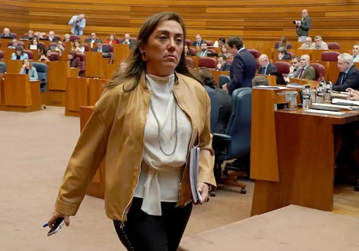 La consejera de Movilidad y Transformación Digital, María González Corral, durante el Pleno de las Cortes de Castilla y León Leticia Pérez