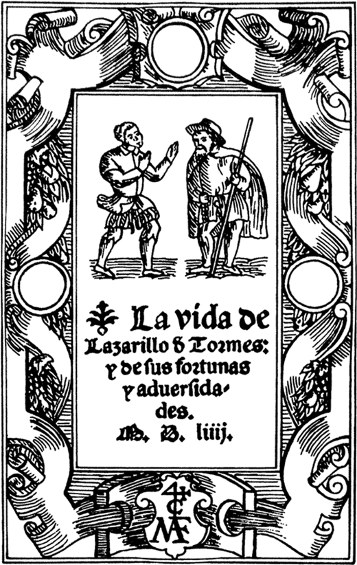 Portada de la edición del Lazarillo de Tormes de 1554.