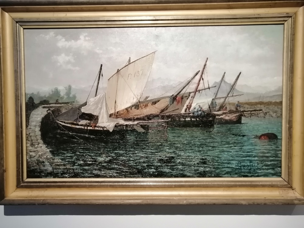 GUSTABO LÓPEZ HASTOY. (1857 -1929), "LA PEDREÑA" (Santander), ÓLEO SOBRE LIENZO / 63 x 108 cm. (REGRESAMOS)