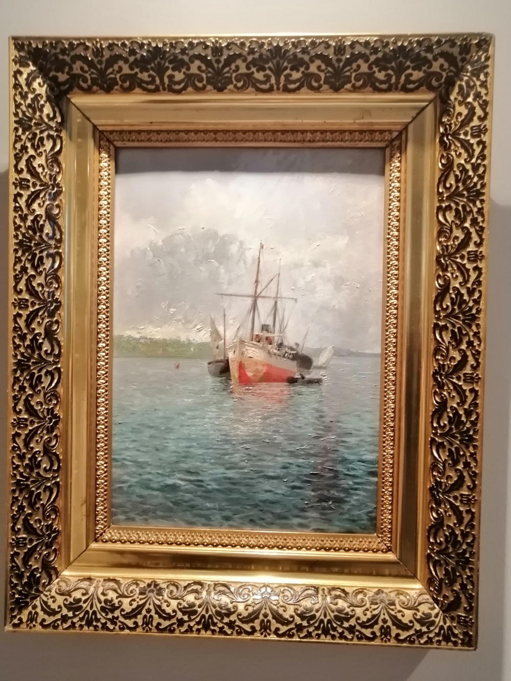 GABRIEL OSMUNDO GÓMEZ. (1856 -1915), "SANTANDER", ÓLEO SOBRE TABLA / 37 x 26 cm. ( REGRESAMOS )