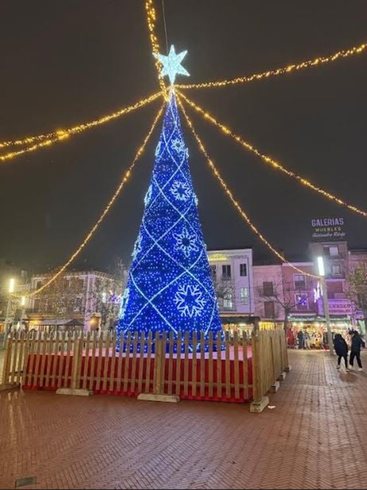 Árbol de Navidad iluminado // Foto La Voz