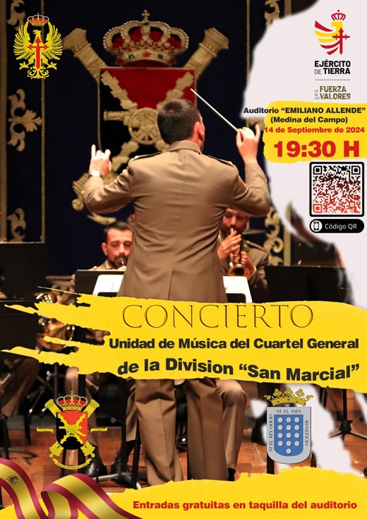 Cartel Concierto en el Auditorio Municipal de Medina del Campo.