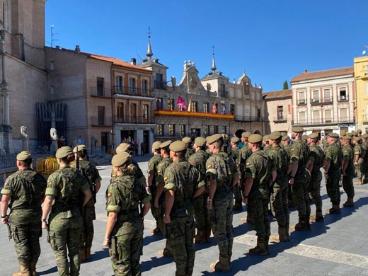 Jura de bandera en la Plaza Mayor de la Hispanidad de Medina del Campo