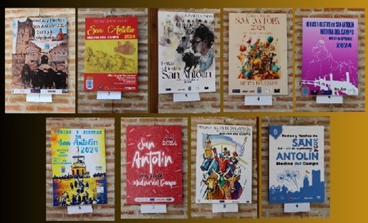 Estos son los nueve carteles presentados a concurso para anunciar las Ferias y Fiestas de San Antolín de Medina del Campo. ( PUEDEN AMPLIARSE )