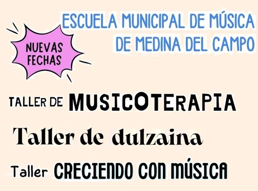 La Escuela Municipal de Música de Medina del Campo presenta los talleres para el primer semestre de 2025.