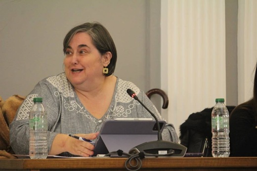 María Jesús Vázquez en el pleno extraordinario // Paula de la Fuente