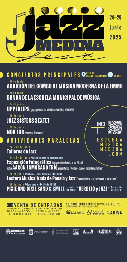 El festival «Jazz Medina» regresa con fuerza con conciertos, exposiciones y lecturas musicalizadas.