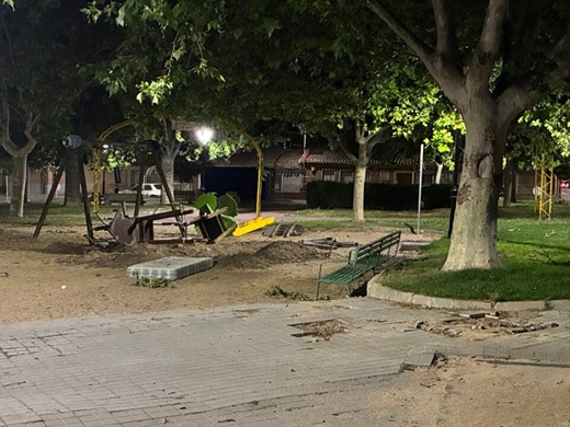 Parque del Pilar de Medina del Campo a punto de empezar las obras // Foto: La Voz