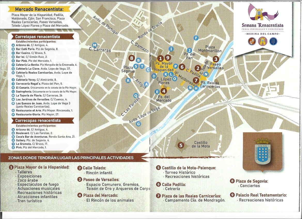 P R O G R A M A C I Ó N. SEMANA RENSCENTISTA. FERIA IMPERIALES Y COMUNEROS. MEDINA DEL CAMPO. Del 14 al 21 de agosto de 2025 ( REGRESAMOS ) P R O G R A M A C I Ó N. SEMANA RENSCENTISTA. FERIA IMPERIALES Y COMUNEROS. MEDINA DEL CAMPO. Del 14 al 21 de agosto de 2025 ( REGRESAMOS )