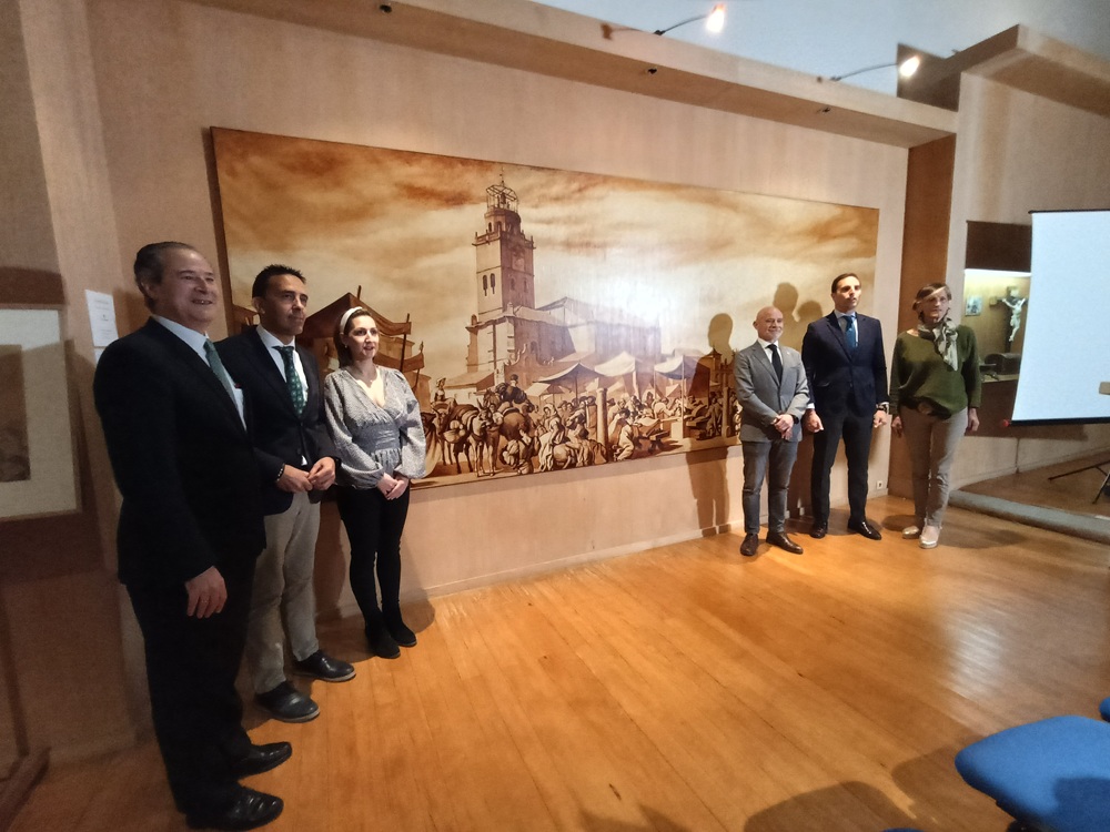 Presentación del cuadro “Feria en la Plaza Mayor de Medina del Campo”, de José Ma García “Castilviejo”, prestado por la Cámara de Comercio de Valladolid, y su dibujo preparatorio donado recientemente a nuestro museo. ( REGRESAMOS ) Presentación del cuadro “Feria en la Plaza Mayor de Medina del Campo”, de José Ma García “Castilviejo”, prestado por la Cámara de Comercio de Valladolid, y su dibujo preparatorio donado recientemente a nuestro museo. ( REGRESAMOS )